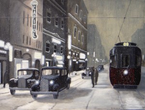 An Evening on Portage Avenue Winnipeg 1930